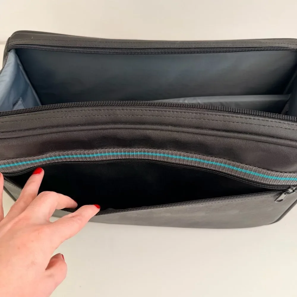 Vintage Camera Bag Black Camcorder Case Travel Storage Padded Dividers Retr